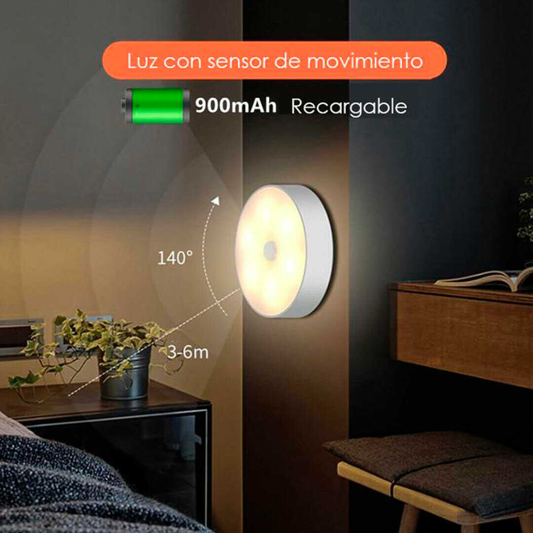 Sensor Con Led Luces Led con Sensores de Movimiento - Recargable – NOVEDISIMOS