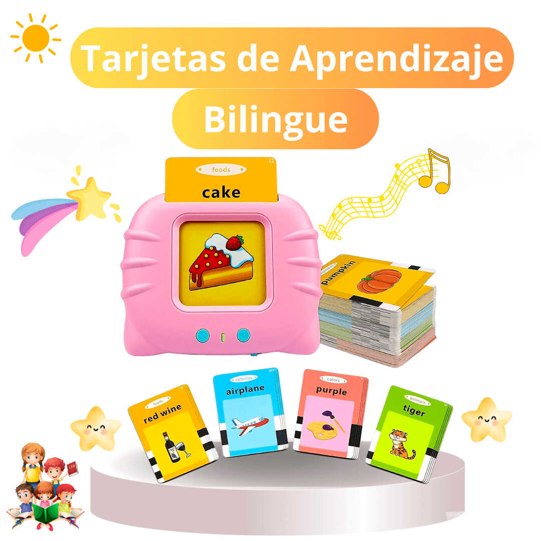 Set de Tarjetas Educativas de Aprendizaje con Sonido en Español e Inglés