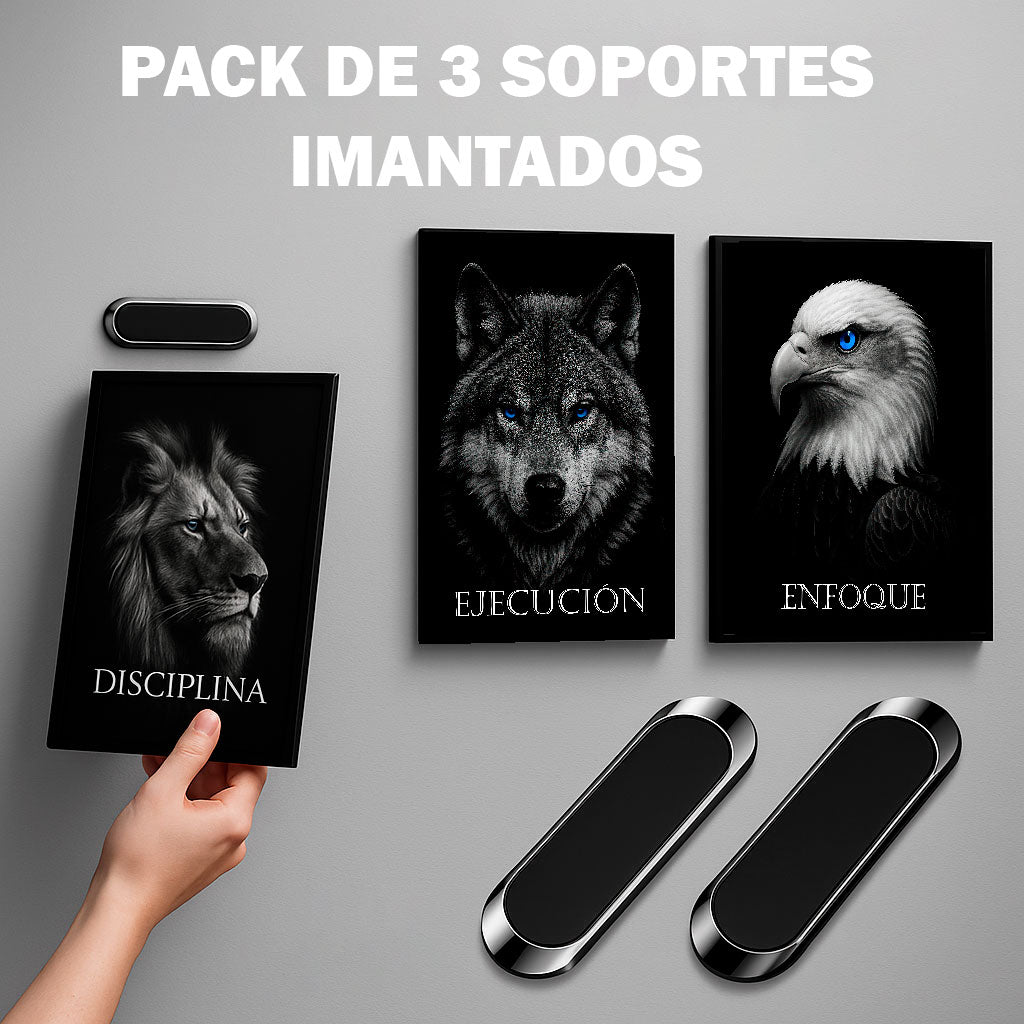 Pack de 3 Soportes Holder Imantados - Silver Original®