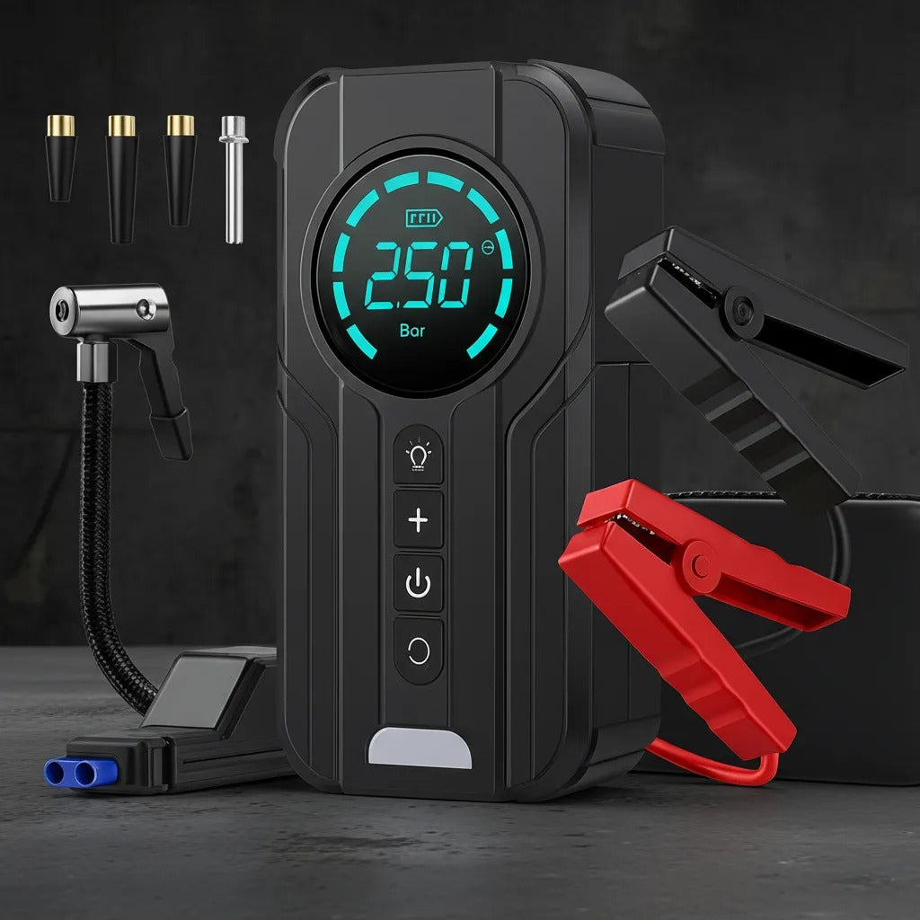 TurboJump AirPack™ – Arrancador Multifincional 4 en 1 Portátil