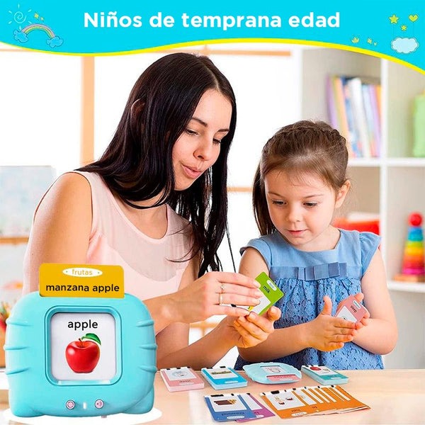 Set de Tarjetas Educativas de Aprendizaje con Sonido en Español e Inglés