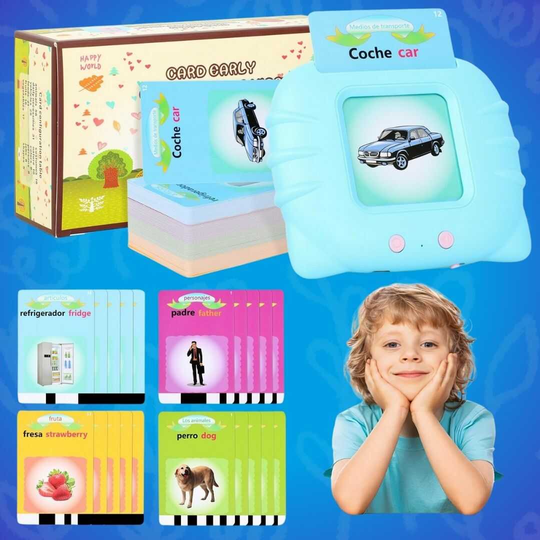 Set de Tarjetas Educativas de Aprendizaje con Sonido en Español e Ingl – NOVEDISIMOS