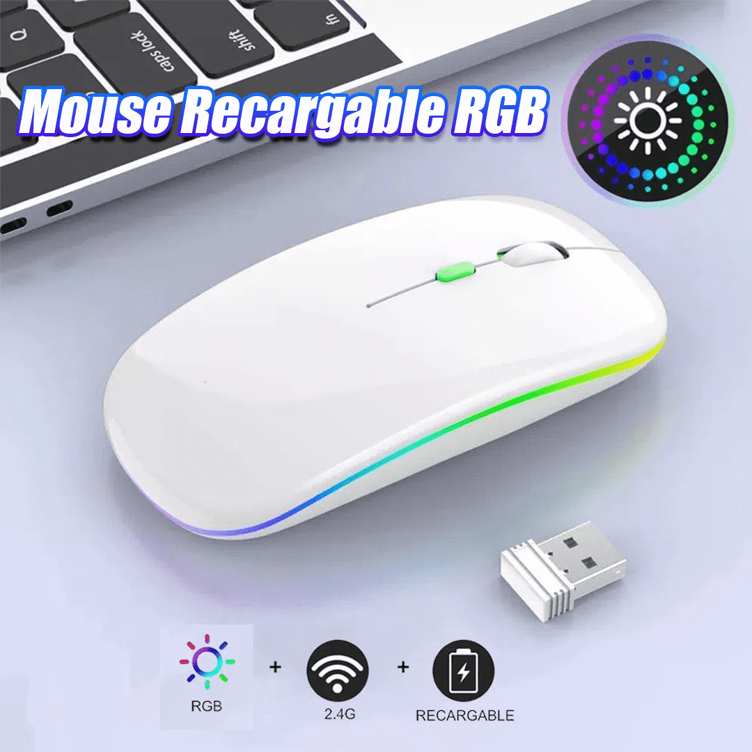 Mouse Recargable Blanco Ultra RGB