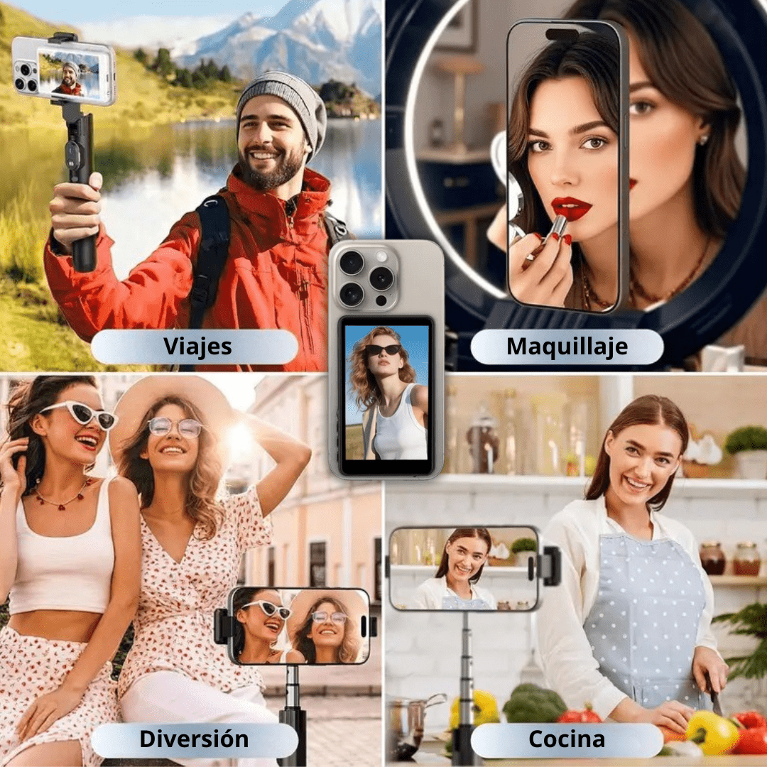 Magnetic Screen™  - Pantalla Magnética Selfie para Celular con Bluetooth para todo Tipo de Celular