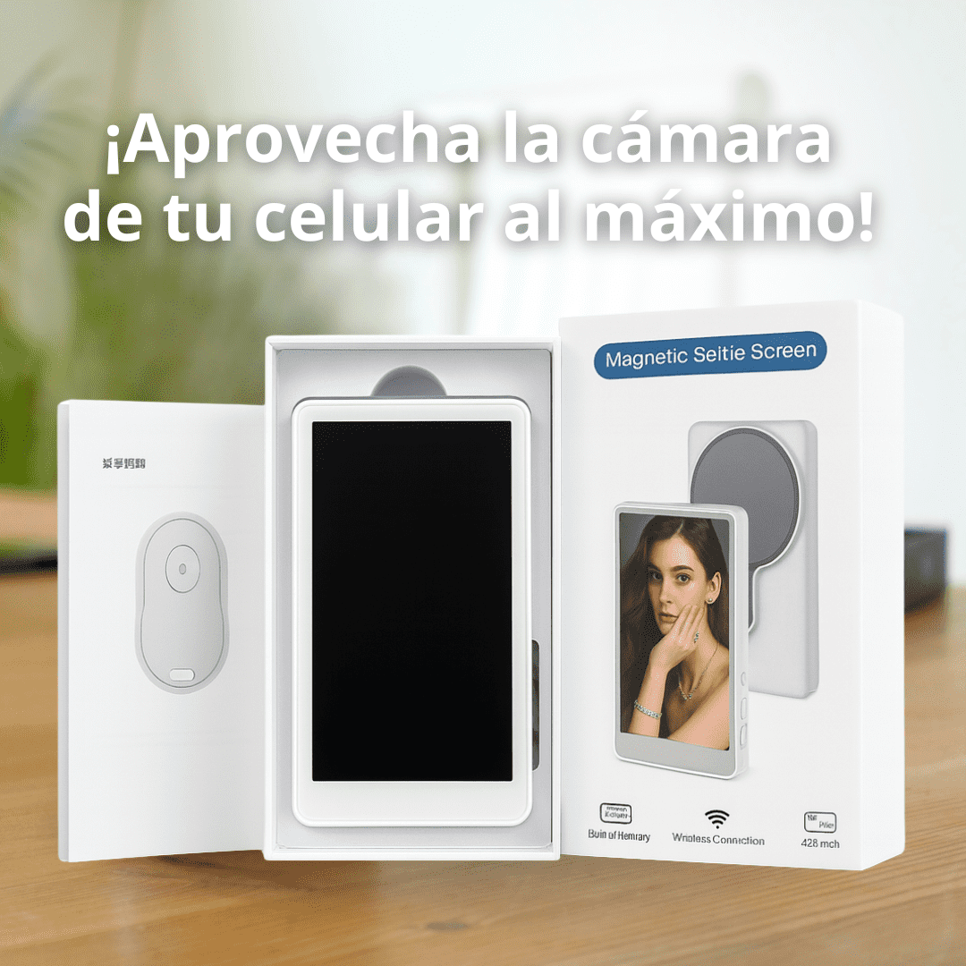 Magnetic Screen™  - Pantalla Magnética Selfie para Celular con Bluetooth para todo Tipo de Celular
