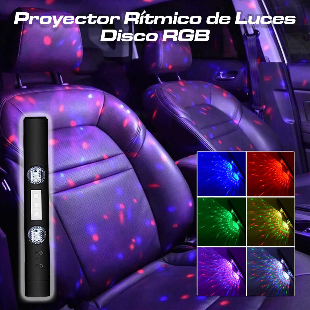 Proyector Rítmico de Luces Disco RGB Para Interiores